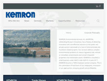 Tablet Screenshot of kemron.com